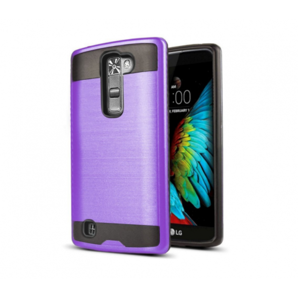 Wholesale LG K10 Premier LTE Iron Shield Hybrid Case (Purple)